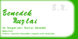 benedek muzlai business card